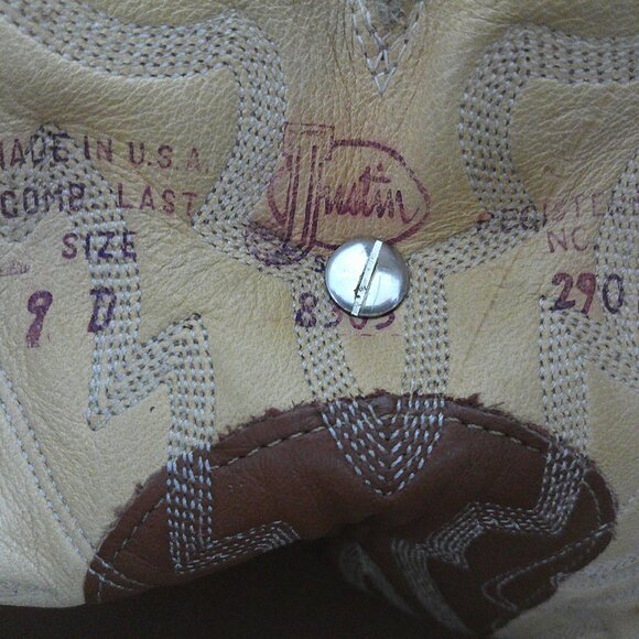 Justin Boot Purse Upcycled Leather Cowboy Boot Bucket Handbag - Picture 8 of 11